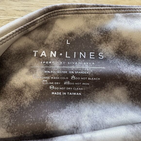 TAN + LINES Sivan Ayla Temescal Cyn Cocoa Clouds Leggings Large Brown PRISTINE - Picture 4 of 12